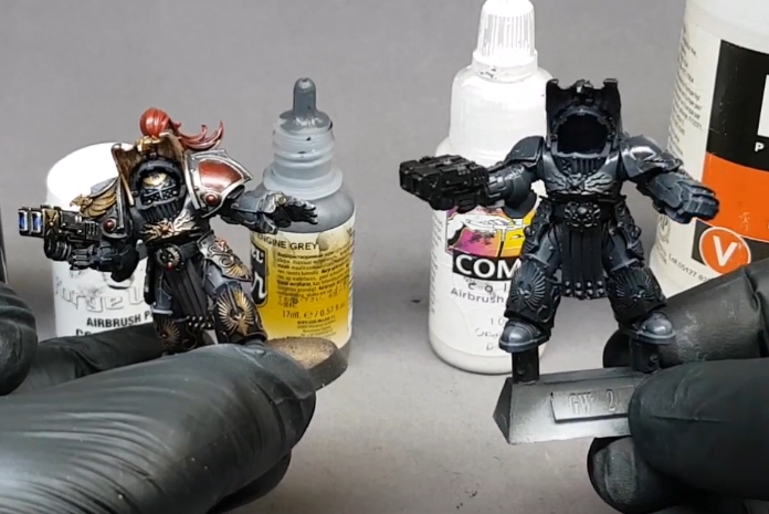 How to Paint Black Armor Using Airbrush